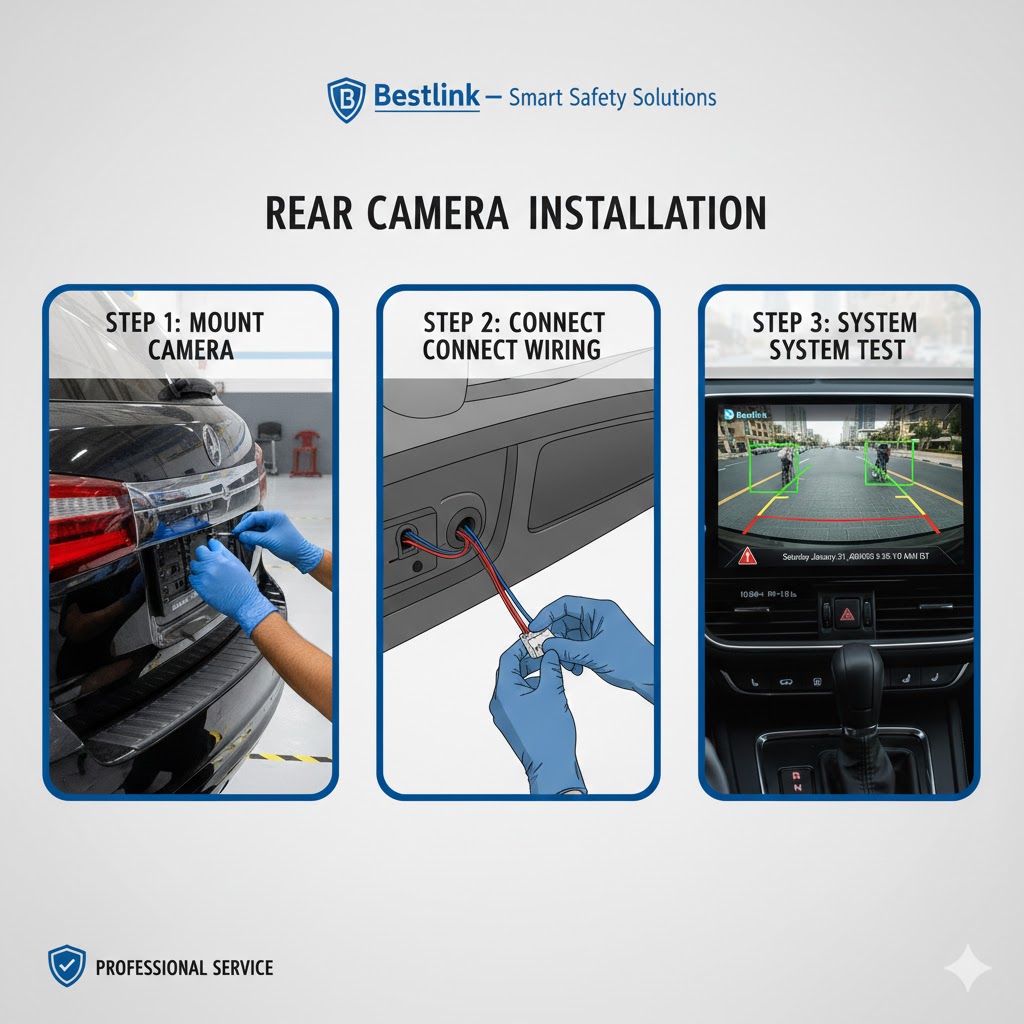 rear camera installation